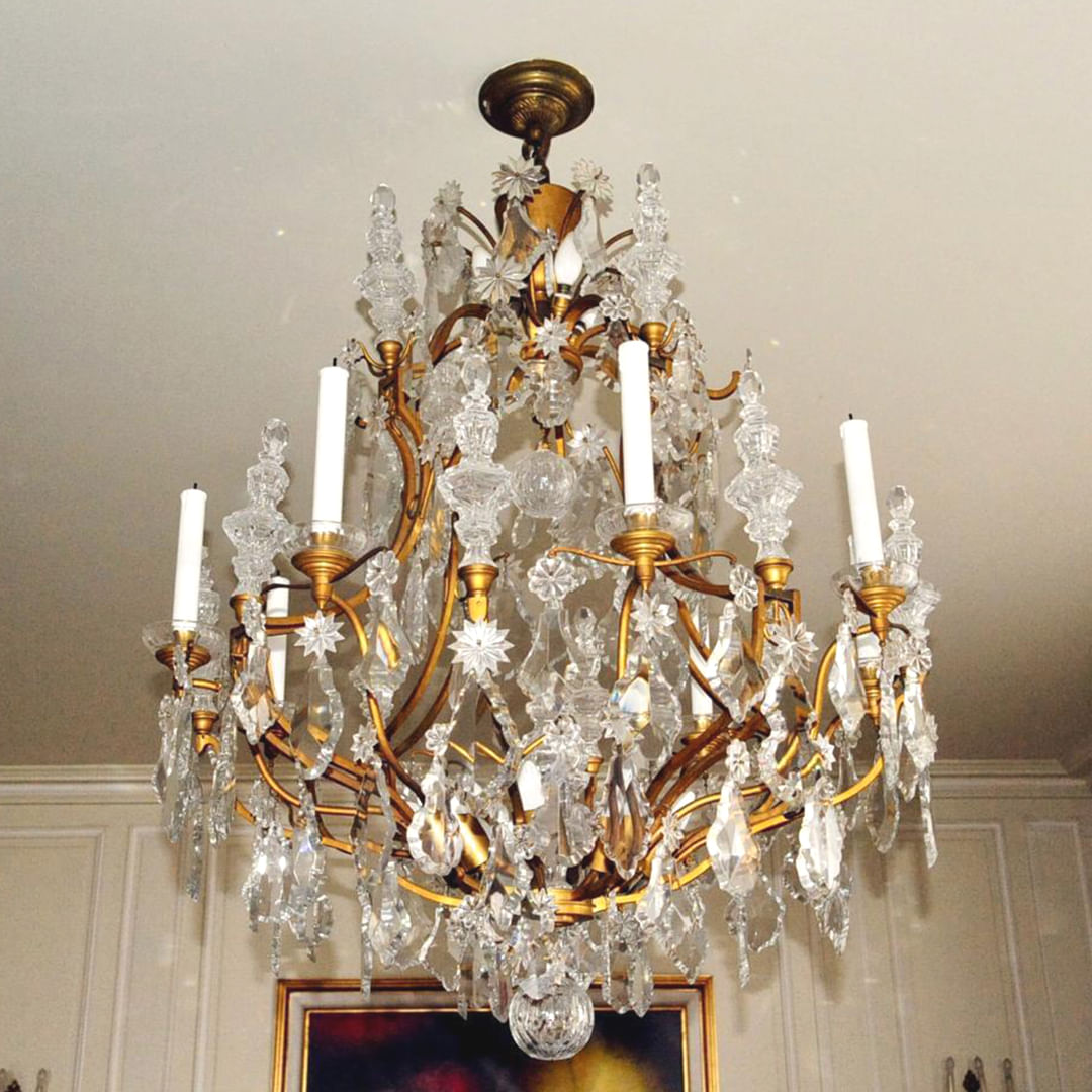 Lustre Cristal Baccarat e Bronze