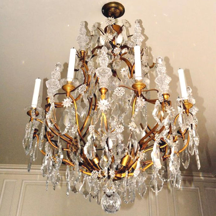 Lustre Cristal Baccarat e Bronze