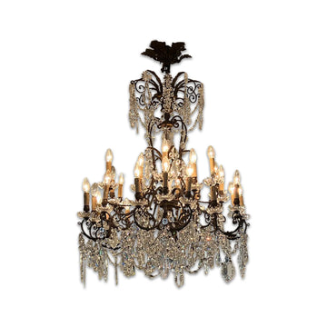 Lustre em Bronze e Cristal
