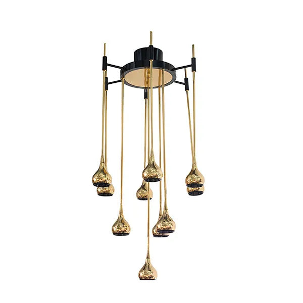 Lustre Dourado em Formato de Gotas
