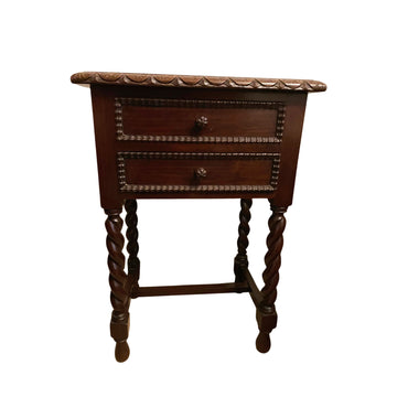 Mesa Auxiliar em Madeira Estilo Manuelino