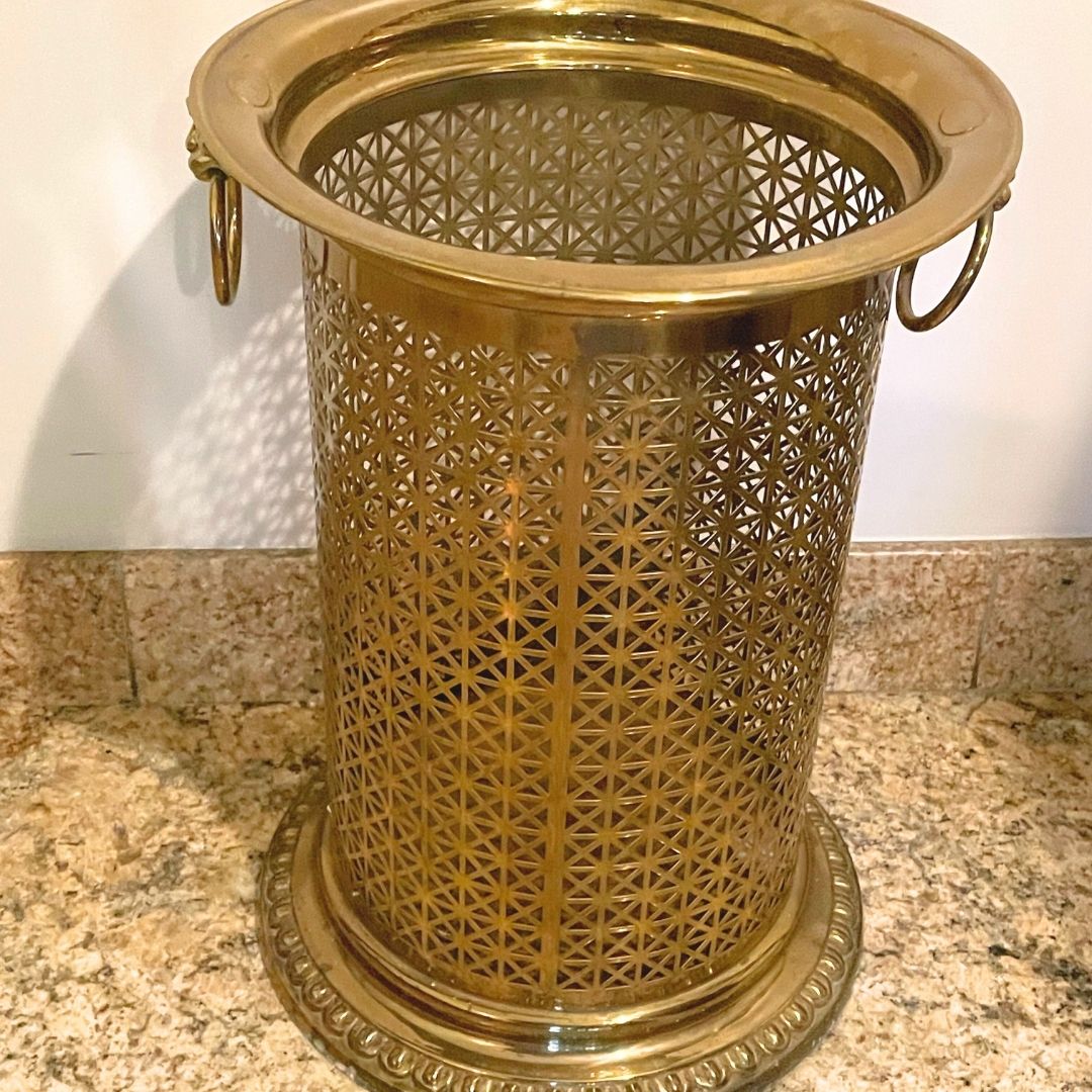 Porta Guarda Chuvas em Latão Dourado